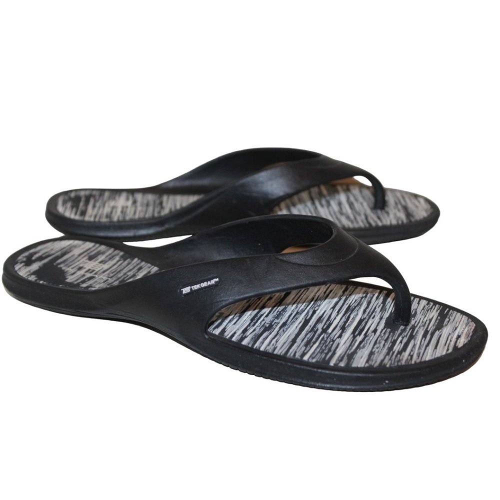 TEK GEAR Mens Toe Post Thong Flip-Flops / Slides / Sandal Slip-On Sz 11